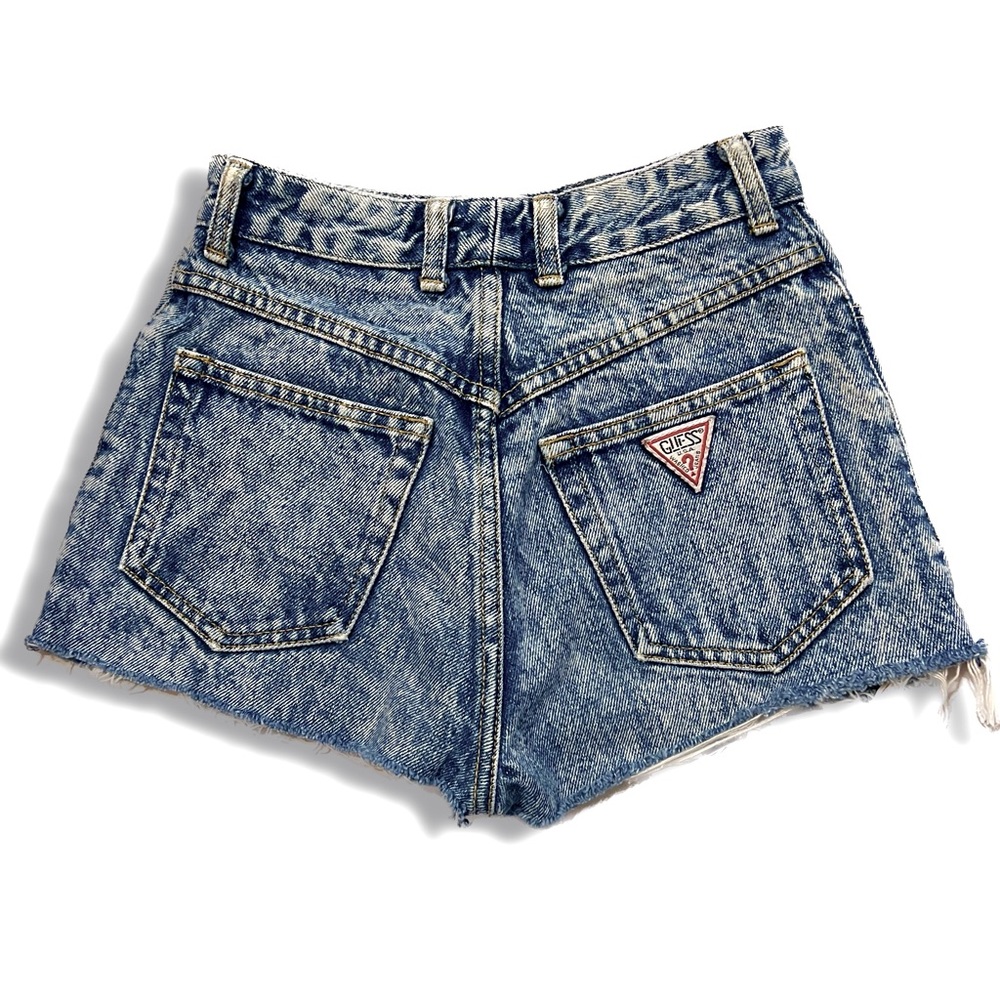 Guess vintage 80s acid wash cut off jean shorts size 28